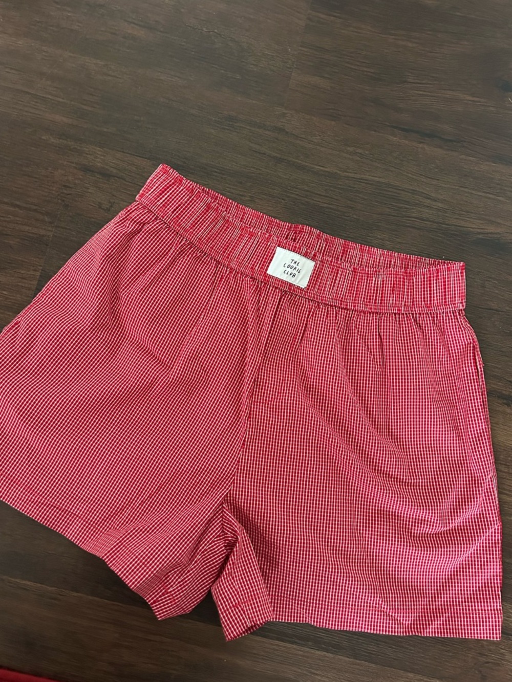 NWOT 100% Cotton Gingham Cookie Club Shorts